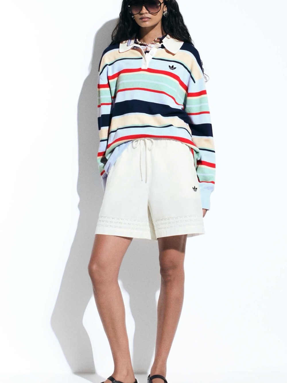 Adidas Originals x ASOS Rugby Top Striped Knit size SMALL